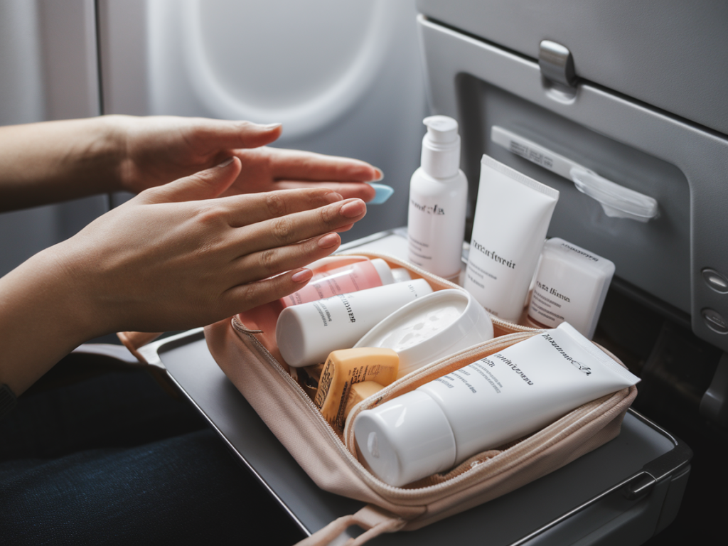travel skincare: a compact six-step routine that survives long flights